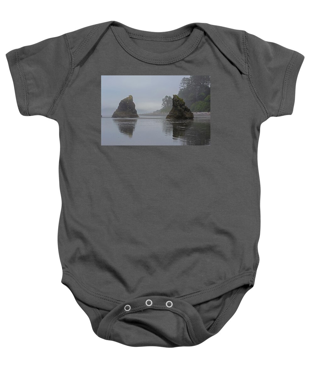 Beach Baby Onesie featuring the photograph Ruby Beach Reflections by Tikvah's Hope
