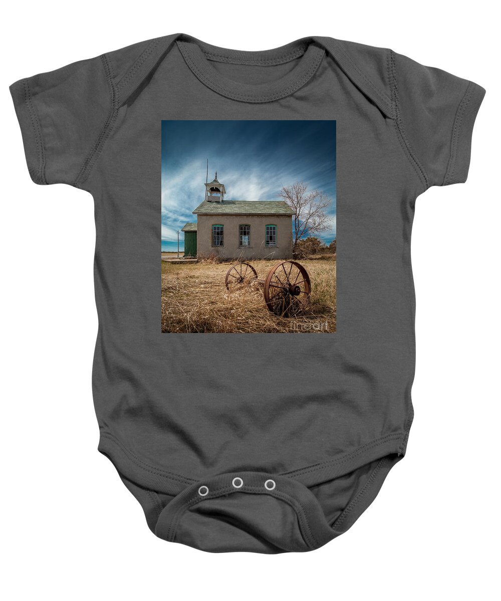 1875 Baby Onesie featuring the photograph Rural School by Roger Monahan