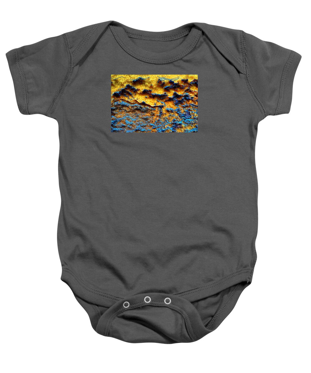 Rust Baby Onesie featuring the photograph Rust abstract 8 by Lilia S