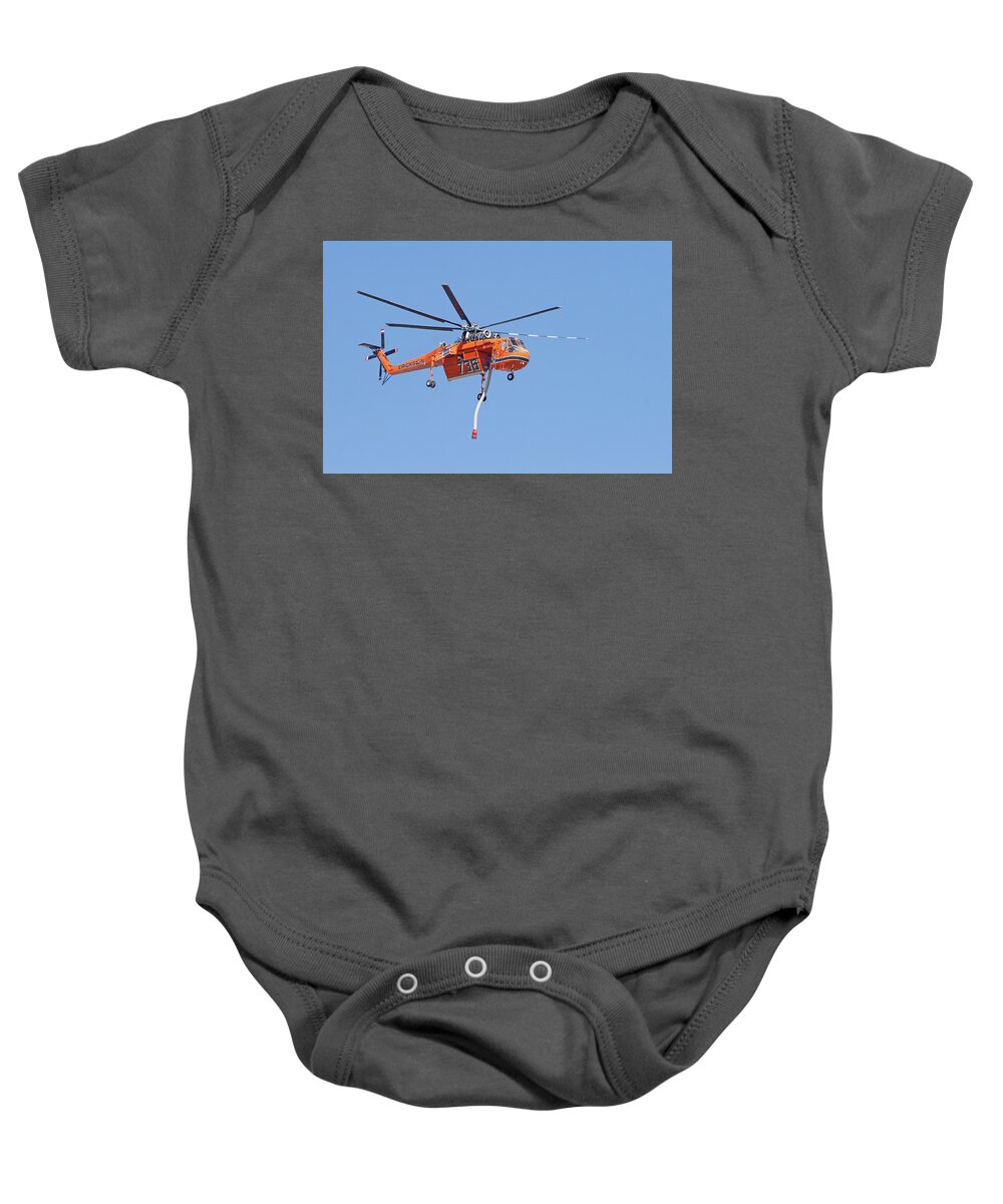 Lafd Baby Onesie featuring the photograph S-64E Elvis by Shoal Hollingsworth