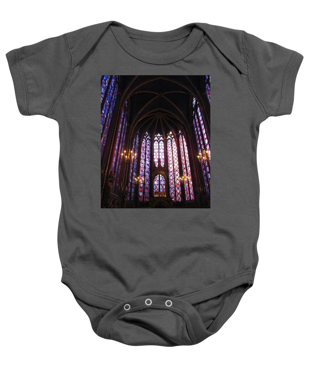 Sainte Chapelle Baby Onesie featuring the photograph Sainte-Chapelle by Christopher J Kirby