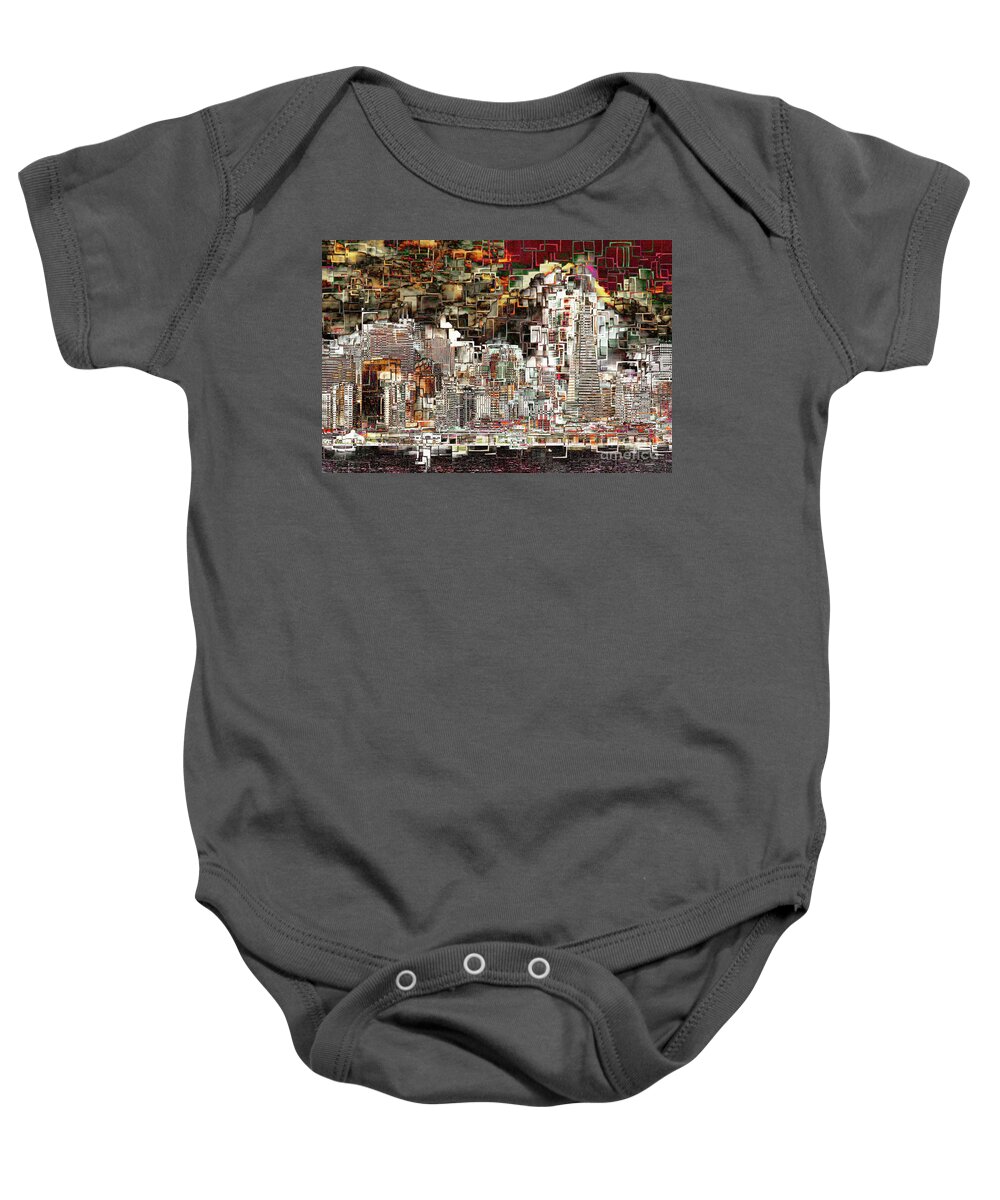 Wingsdomain Baby Onesie featuring the photograph San Francisco Skyline EOS 5D29399 v2 by Wingsdomain Art and Photography