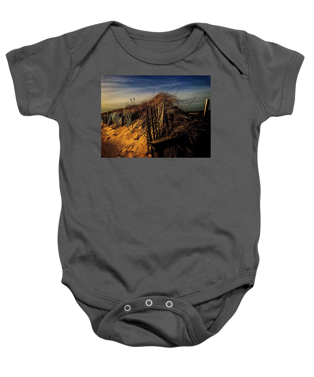 Sandy Neck Baby Onesie featuring the photograph Sandy Neck Winter Light by Frank Winters