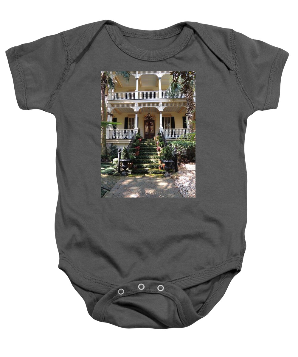 Savannah Baby Onesie featuring the photograph Southern Style by Vincent Green