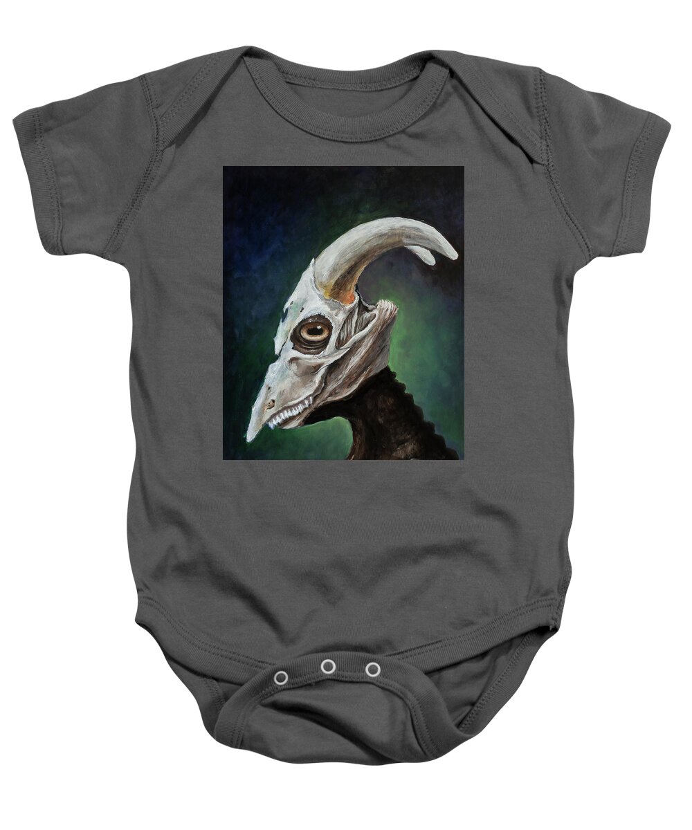 Saytr Baby Onesie featuring the painting Saytr by Rick Mosher
