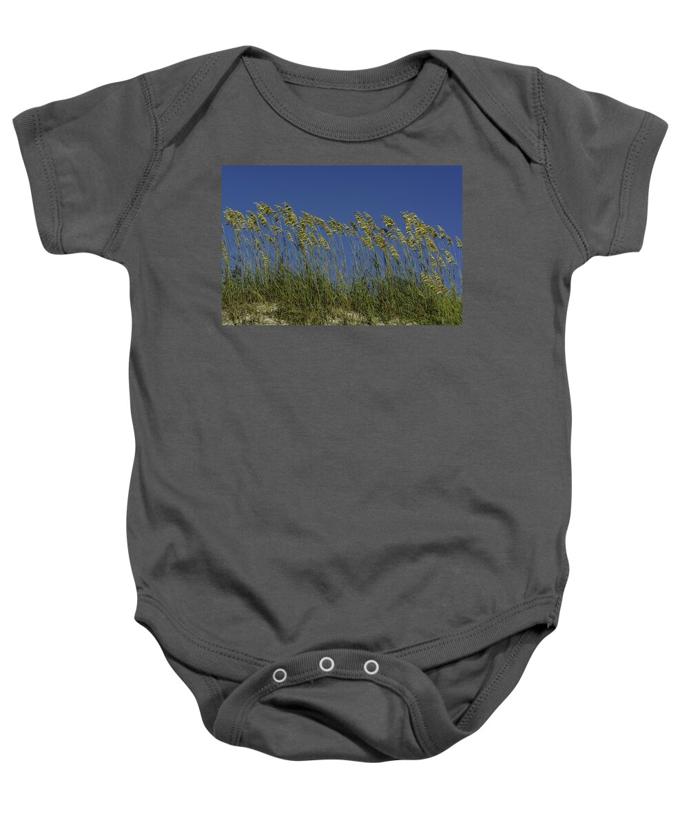Original Baby Onesie featuring the photograph Sea oats on the dunes by WAZgriffin Digital