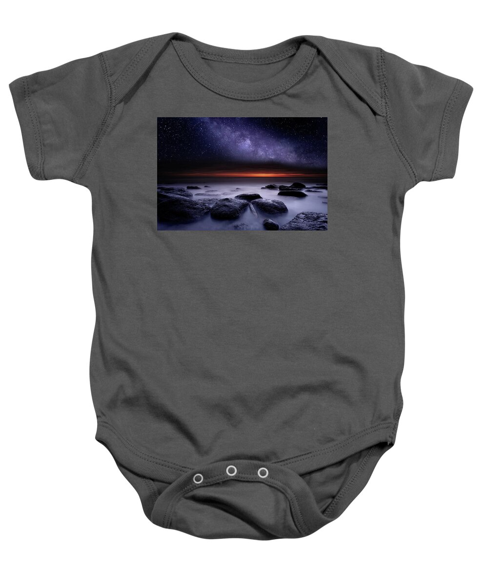 Night Baby Onesie featuring the photograph Search of Meaning by Jorge Maia
