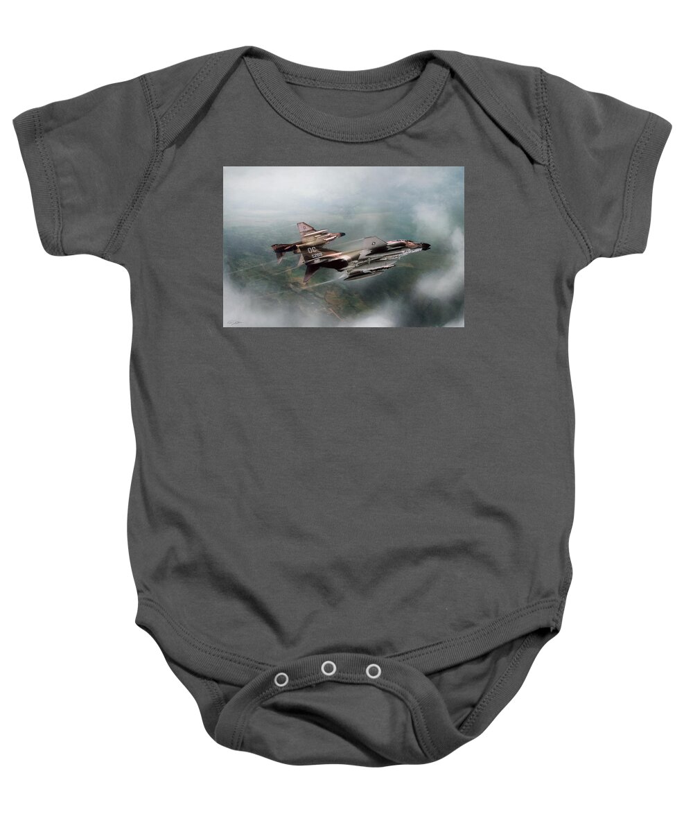 Aviation Baby Onesie featuring the digital art Seek And Attack by Peter Chilelli