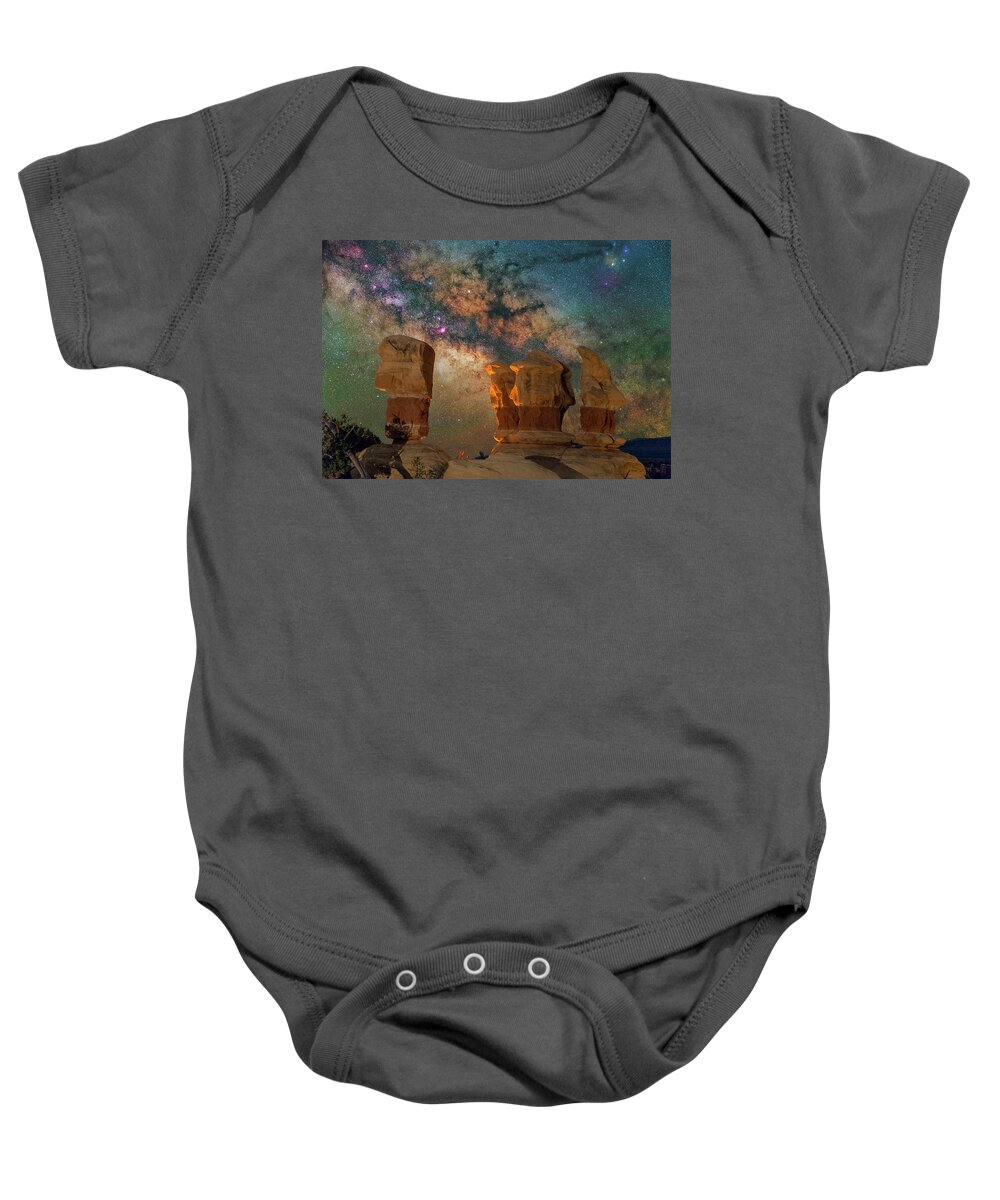 Astronomy Baby Onesie featuring the photograph Sentinels of the Night by Ralf Rohner