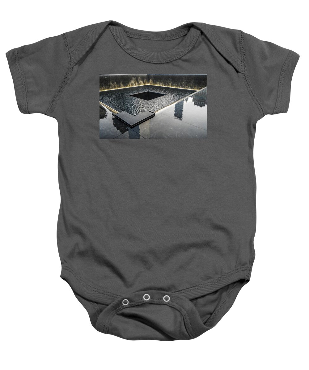 Museum Baby Onesie featuring the photograph September 11 Memorial by Pelo Blanco Photo