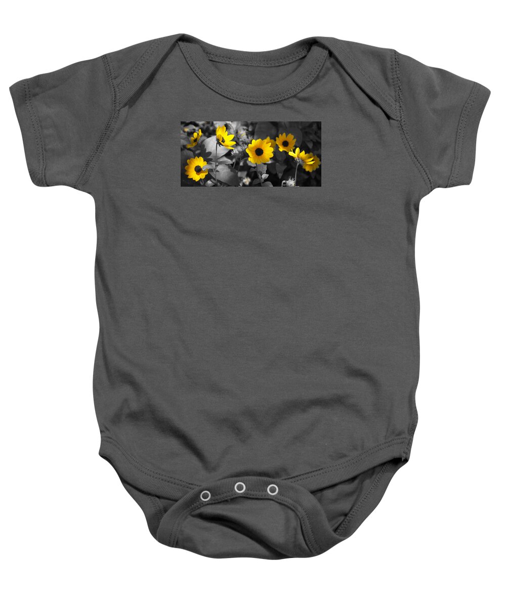 Flowers Baby Onesie featuring the photograph Shaded Daisies by Lawrence S Richardson Jr