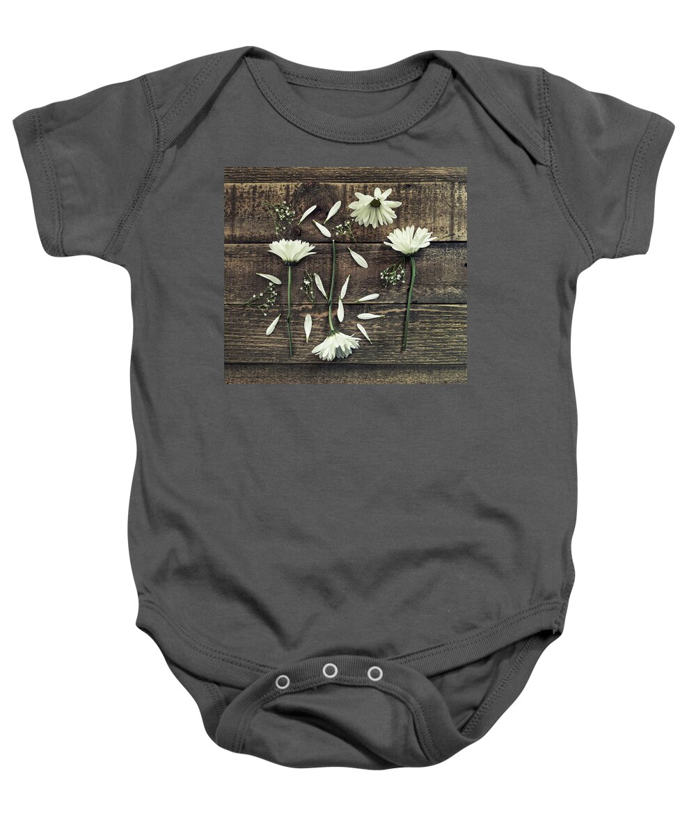Daisy Baby Onesie featuring the photograph She Loves Me by Kim Hojnacki