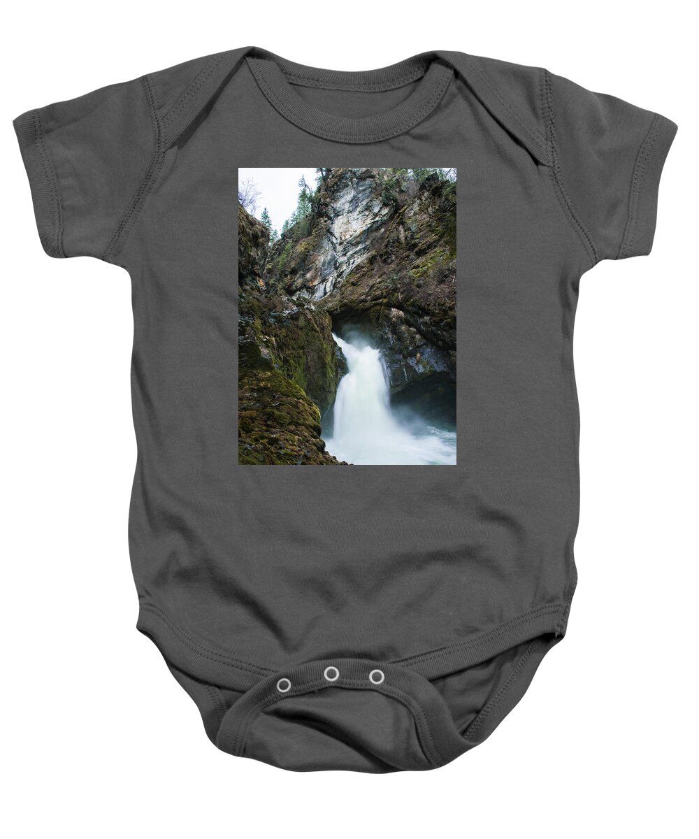 Washington Baby Onesie featuring the photograph Sheep Creek Falls by Troy Stapek
