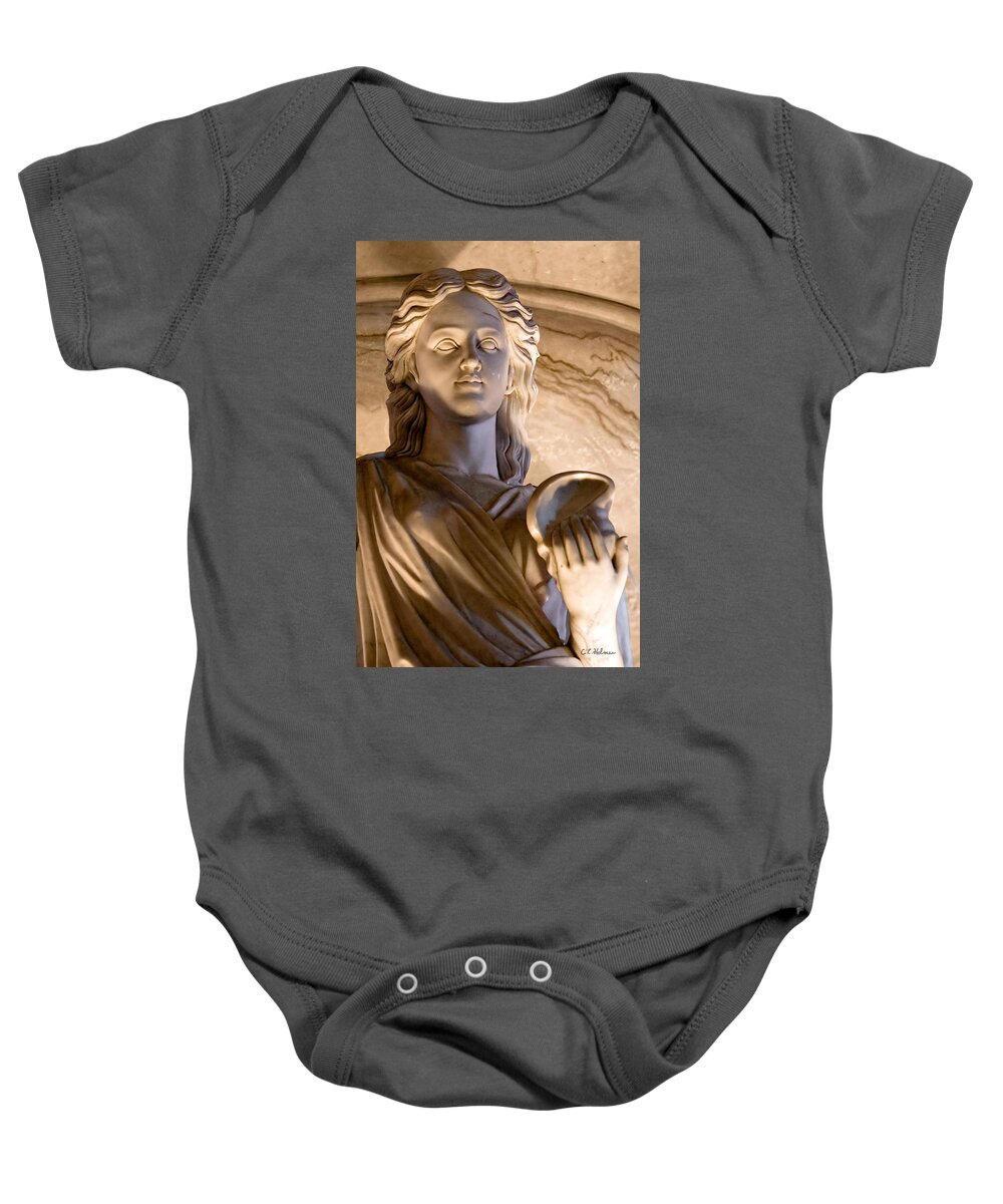 Sculpture Baby Onesie featuring the photograph Shell In Hand by Christopher Holmes