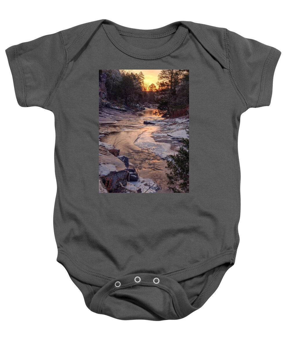 Shut-ins Baby Onesie featuring the photograph Shit-ins by Robert Charity