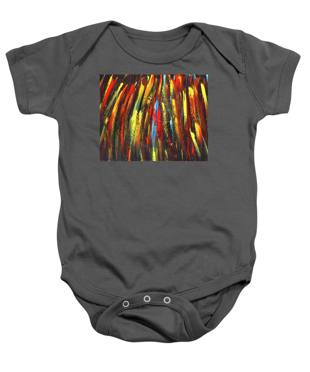 Fusionart Baby Onesie featuring the painting Shooting Stars by Ralph White