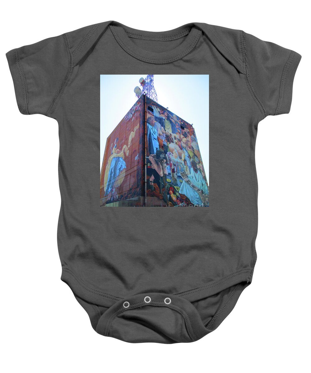 Mural Baby Onesie featuring the photograph Shreveport Mural 2 by Randall Weidner