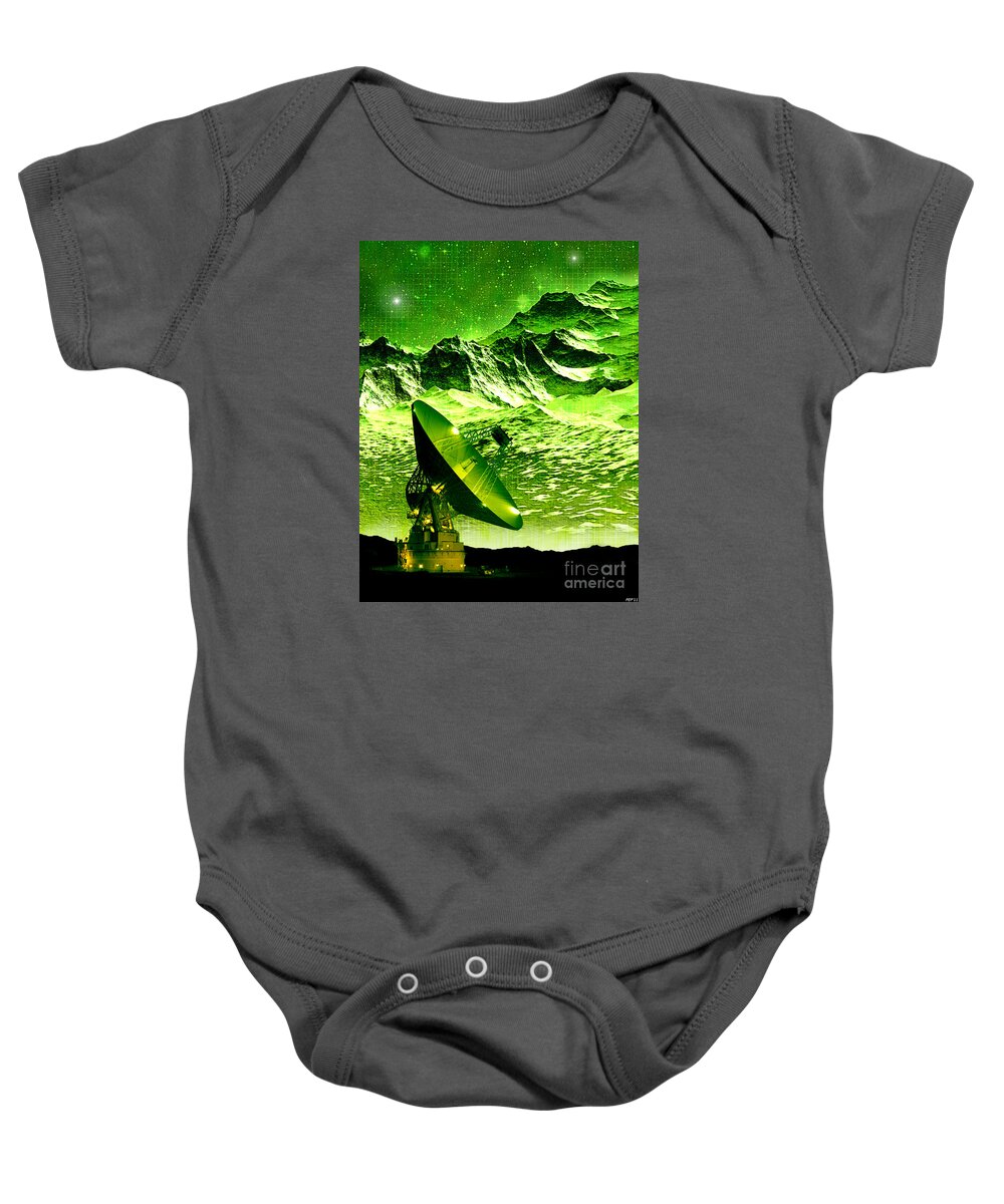 Digital Art Baby Onesie featuring the digital art Signal From Space by Phil Perkins