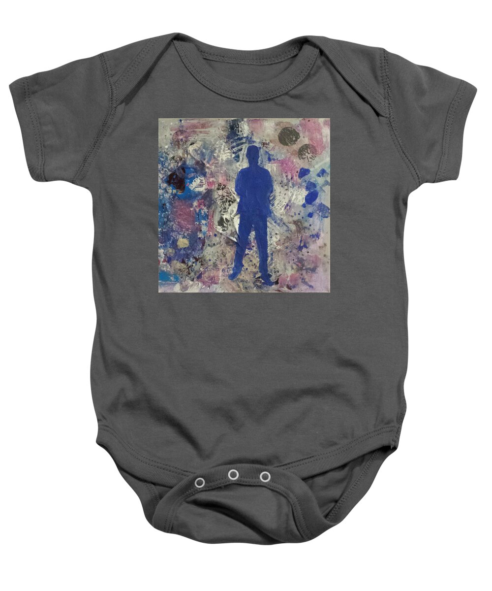 Abstract Baby Onesie featuring the painting Silouette 1 by Elise Boam