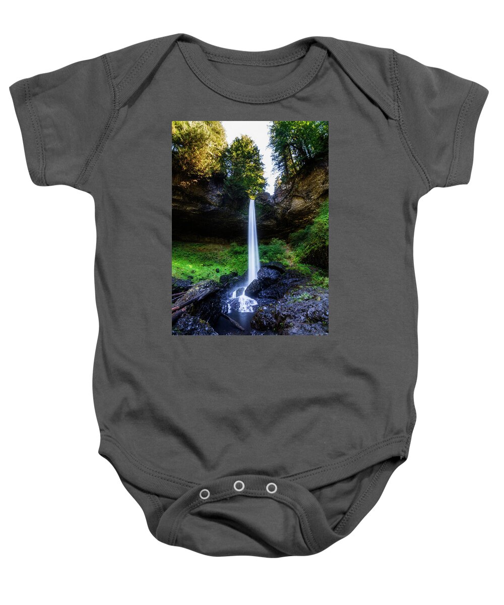 Falls Baby Onesie featuring the photograph Silver Falls North Falls 2 by Pelo Blanco Photo