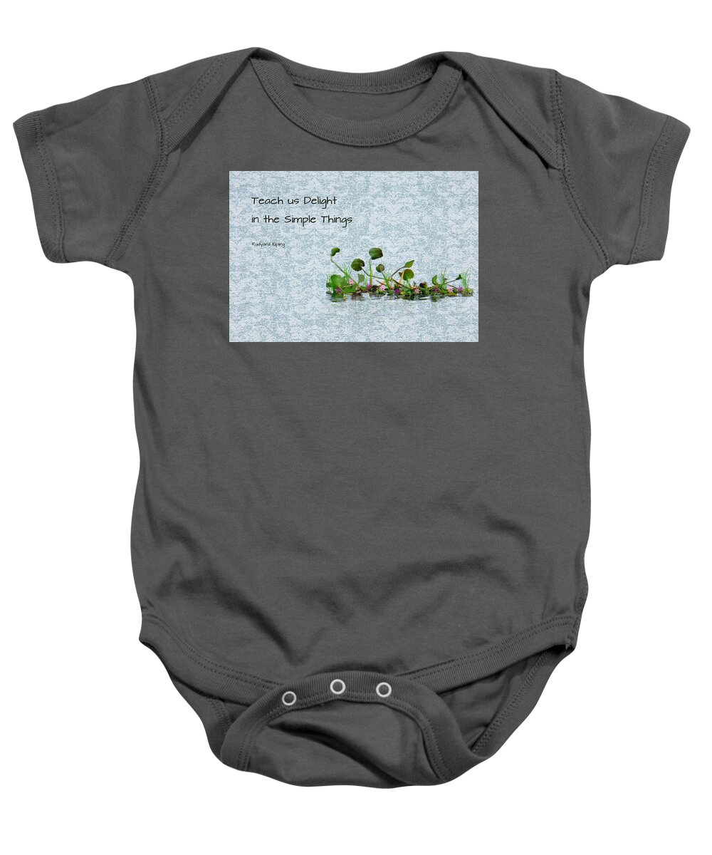 Plants Baby Onesie featuring the mixed media Simple Things by Rosalie Scanlon
