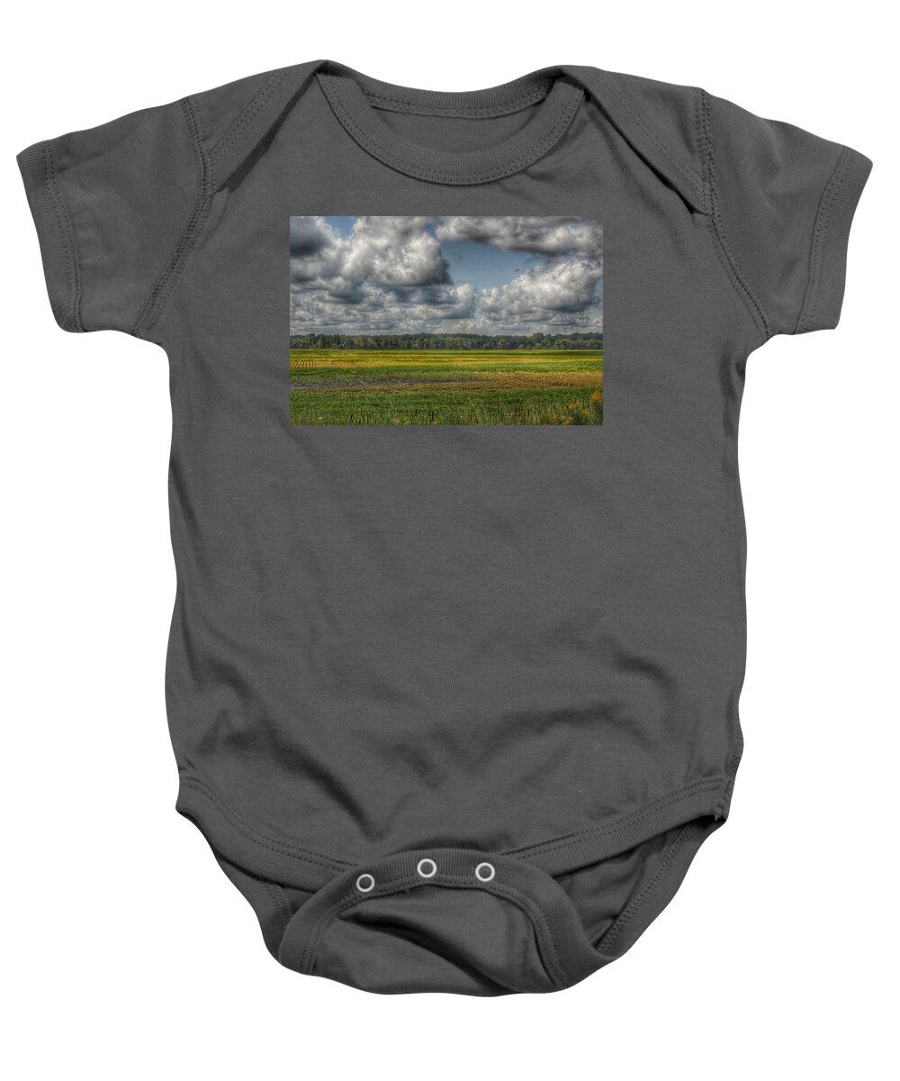 Sky Baby Onesie featuring the photograph 2006 - Skies of September by Sheryl L Sutter