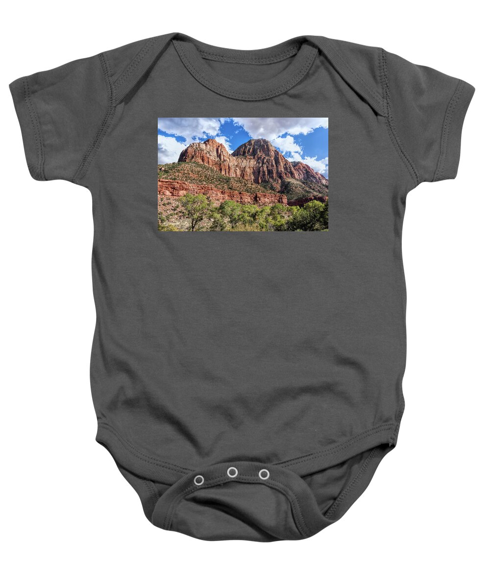 Clouds Baby Onesie featuring the photograph Sleeping Giant by John M Bailey