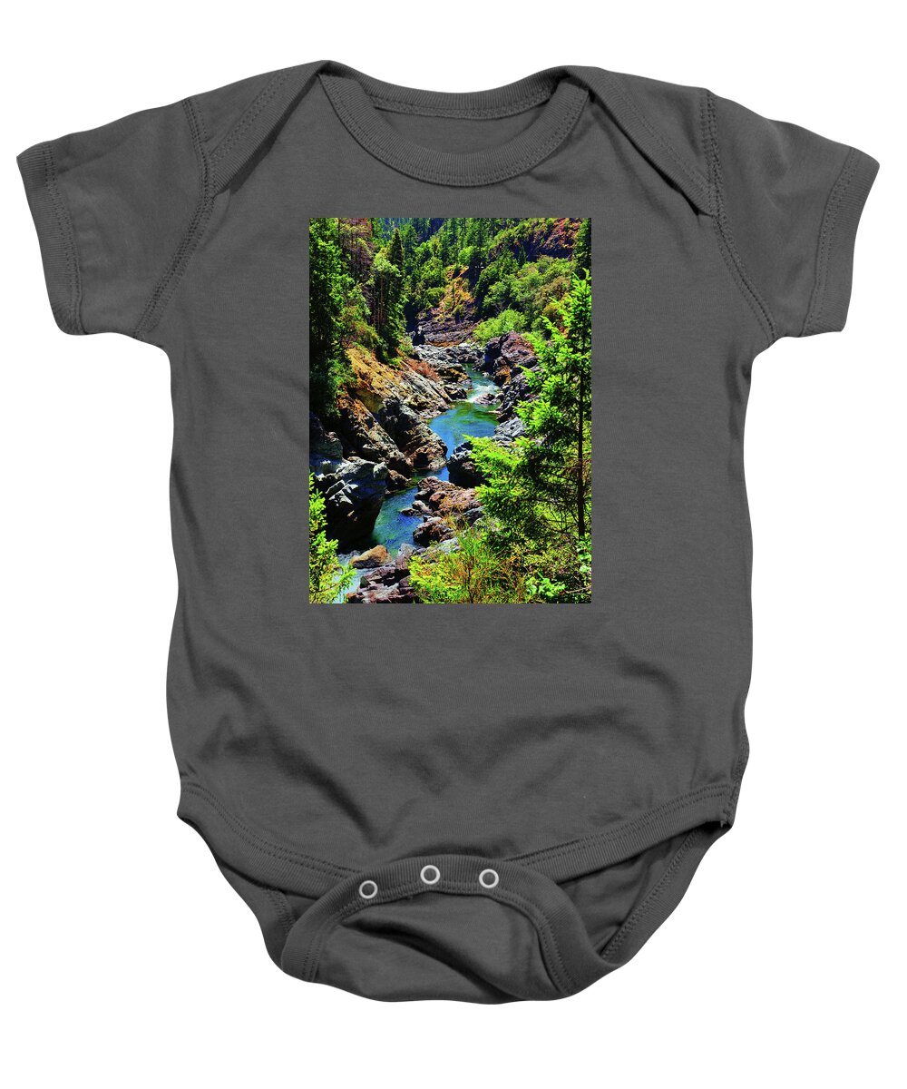 Smith River Baby Onesie featuring the photograph Smith River Canyon by Greg Norrell