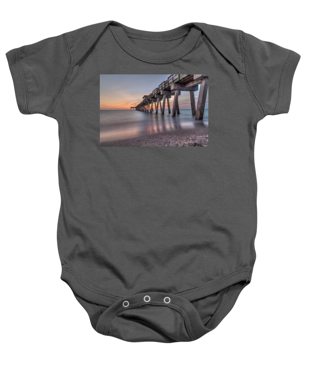 Florida Baby Onesie featuring the photograph Smooth Sunset by Paul Schultz
