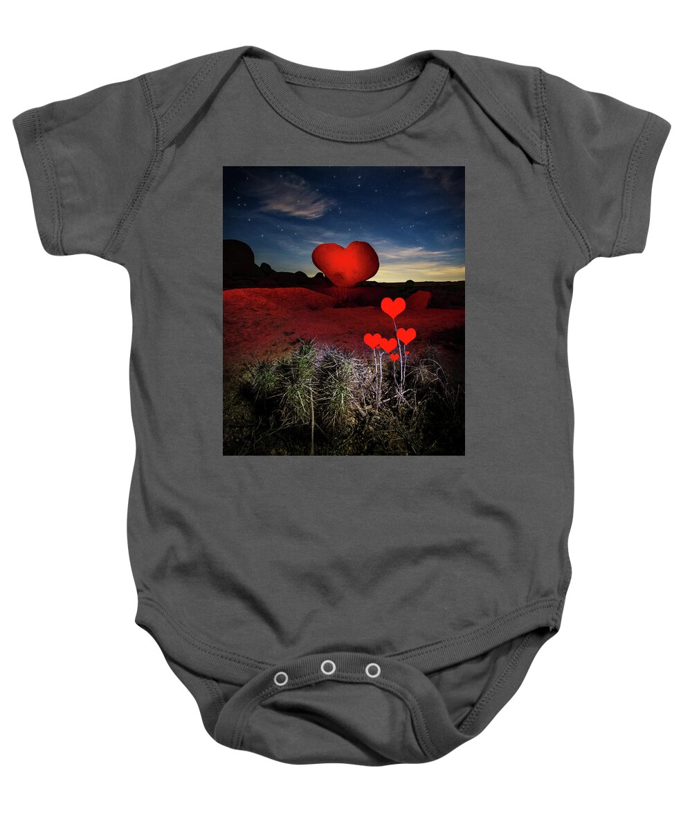 Rock Heart Baby Onesie featuring the photograph So Far Away by Tassanee Angiolillo