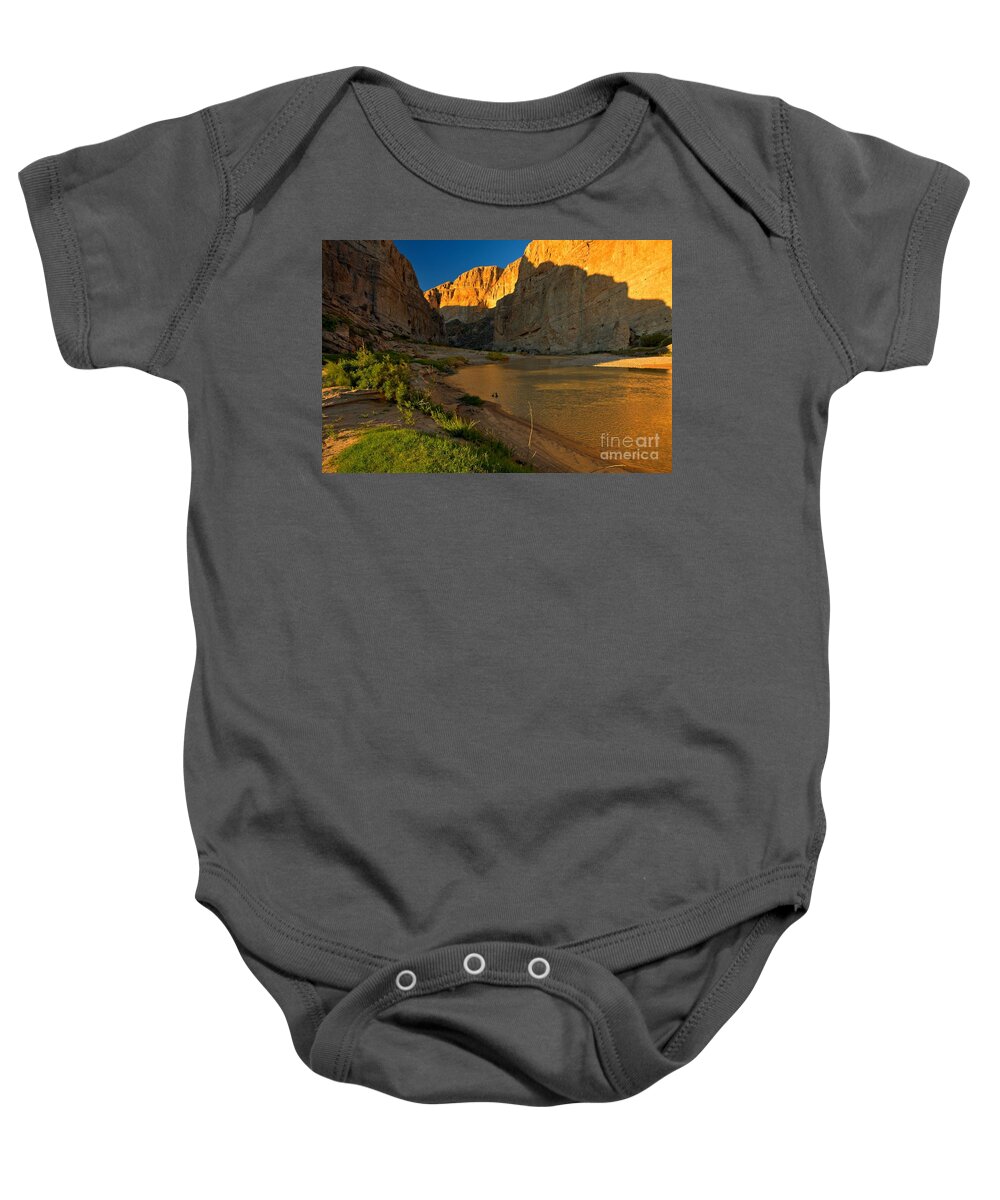 Boquillas Canyon Baby Onesie featuring the photograph Soft Afternoon Light At Boquillas by Adam Jewell