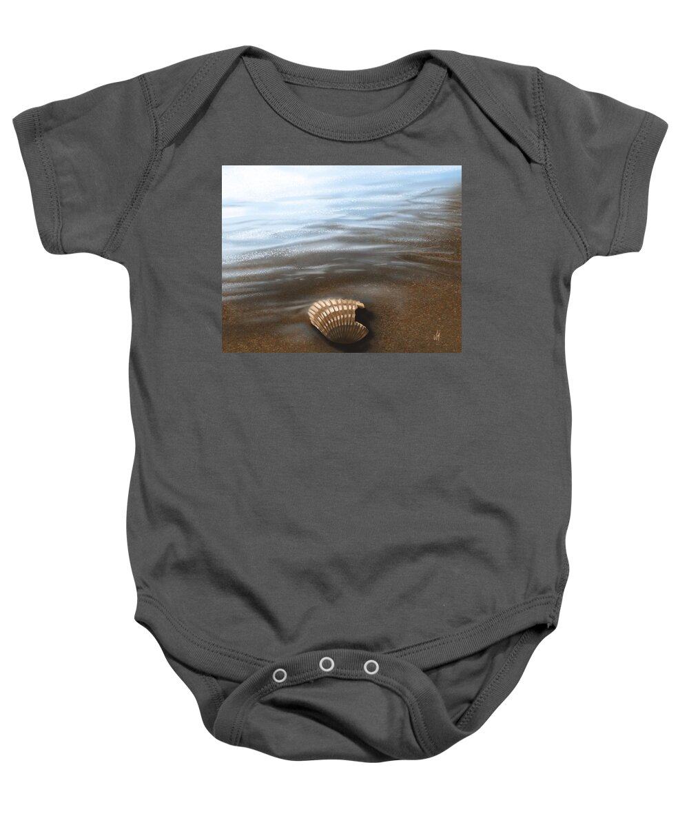 Solitude Baby Onesie featuring the painting Solitude by Veronica Minozzi