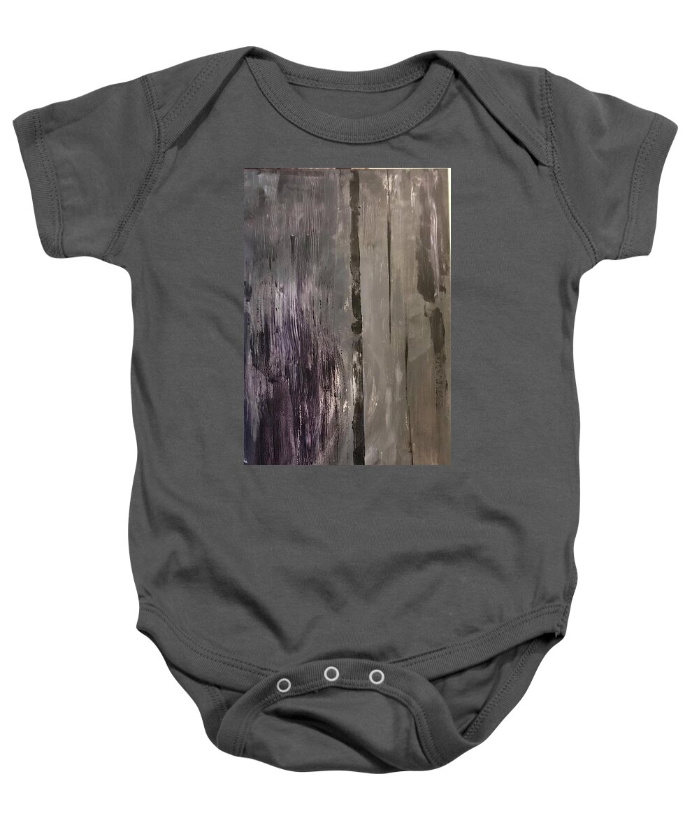 Acrylic Baby Onesie featuring the painting Somber Moments by Laura Jaffe