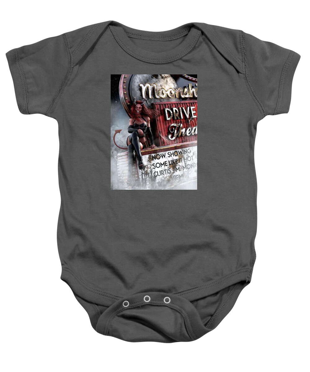 Devil Woman Baby Onesie featuring the digital art Some Like it Hot by Shanina Conway