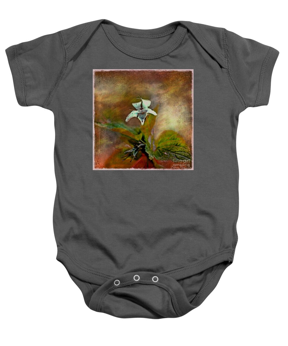 Tiny Baby Onesie featuring the photograph Southern Missouri Wildflowers 6 - Digital Paint 2 by Debbie Portwood