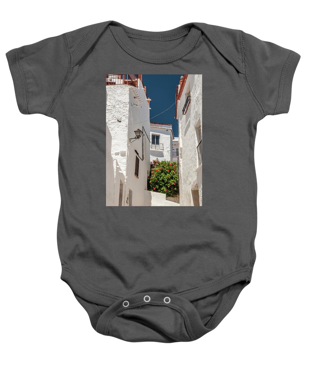 Andalucia Baby Onesie featuring the photograph Spanish Street 2 by Geoff Smith