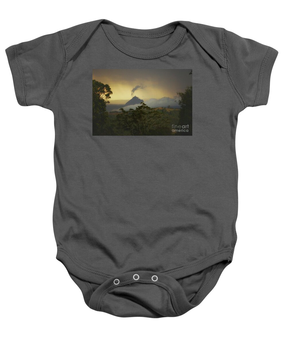 Maleny Baby Onesie featuring the photograph Spirit of the Mountain by Cassandra Buckley