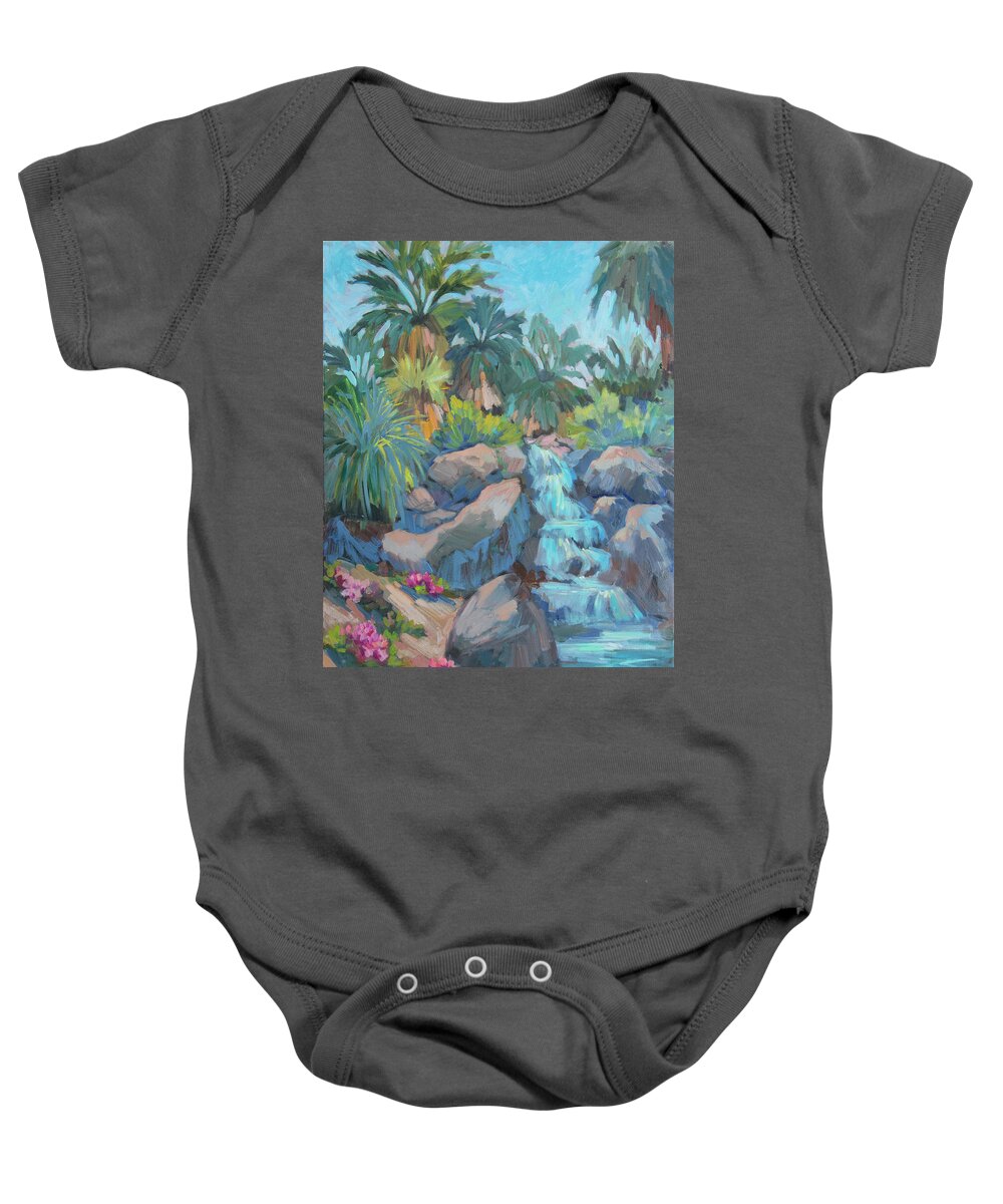 Desert Baby Onesie featuring the painting Spring At The Living Desert by Diane McClary
