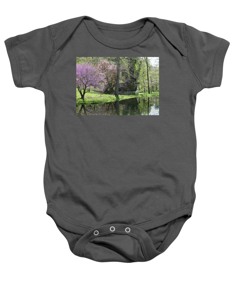 Art Baby Onesie featuring the photograph Spring Reflections by Gordon Beck