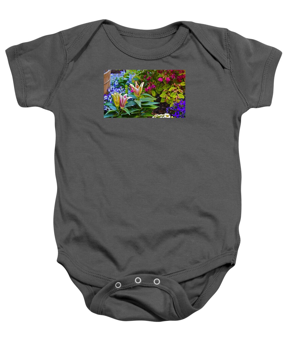 Flowers Baby Onesie featuring the photograph Spring Show 15 Lilies by Janis Senungetuk