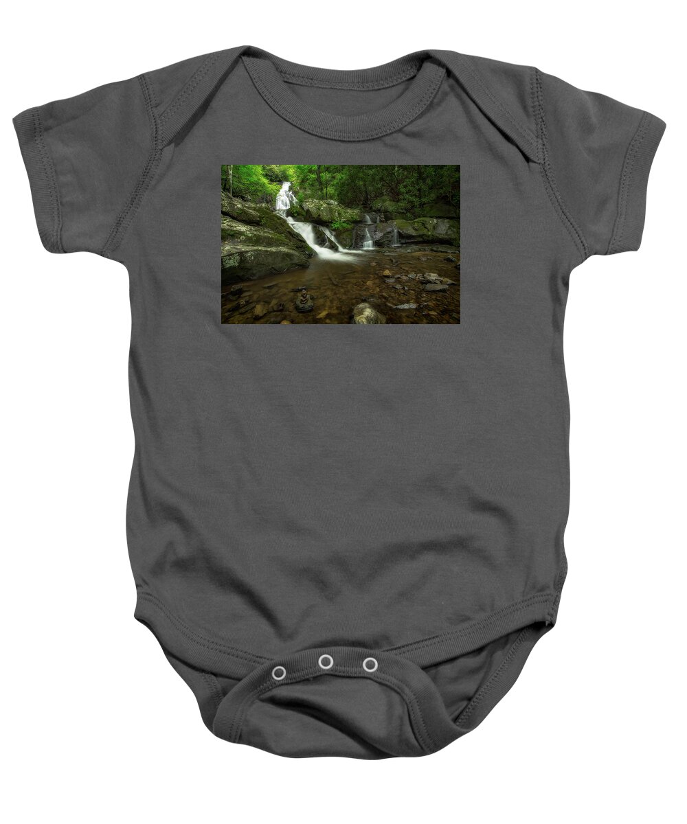 Waterfall Baby Onesie featuring the photograph Spruce Flats Falls by C Renee Martin
