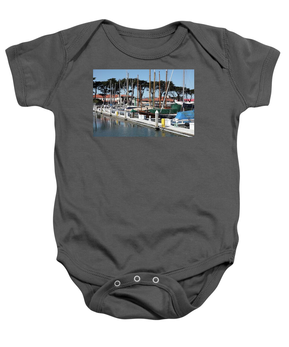 Wingsdomain Baby Onesie featuring the photograph St Francis Yacht Club At The San Francisco Marina 5D18267 by San Francisco