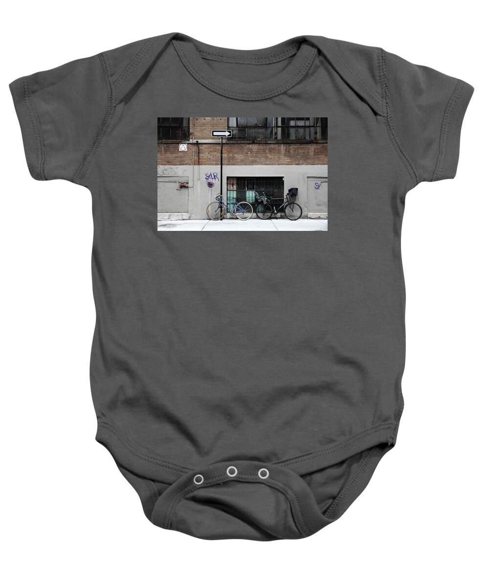 Bike Baby Onesie featuring the photograph Stable by Kreddible Trout