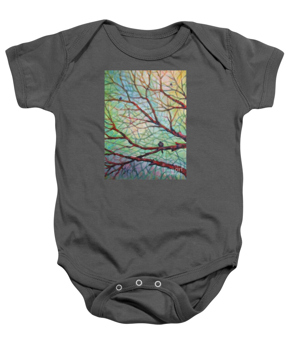 Impressionistic Baby Onesie featuring the painting Stain Glass View by M J Venrick