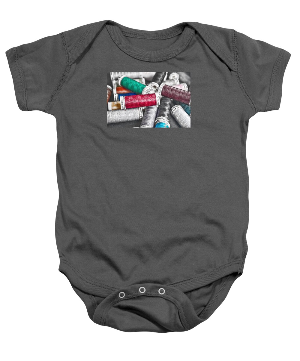 Sharon Popek Baby Onesie featuring the photograph Stand Out Red by Sharon Popek