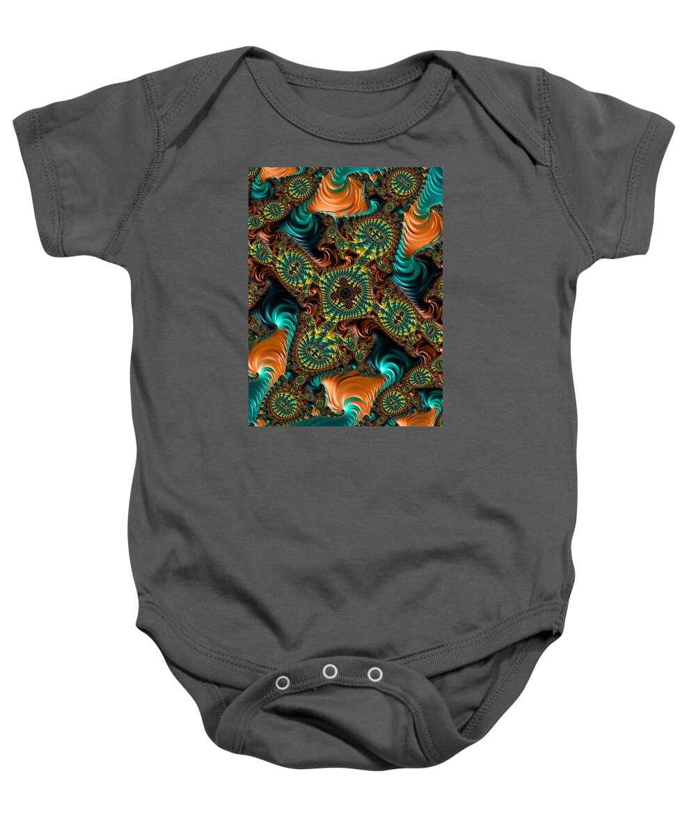 3-d Fractal Baby Onesie featuring the photograph Star of Satin by Ronda Broatch