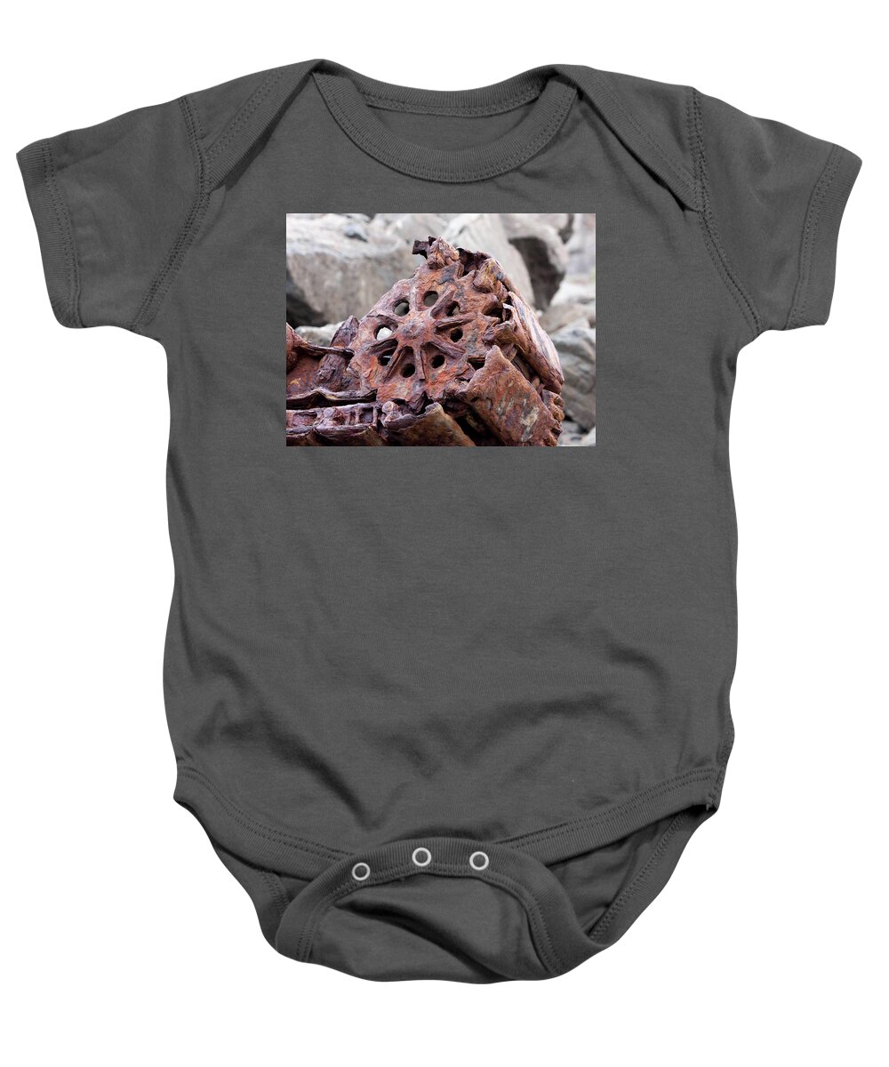 Railway Chassis Baby Onesie featuring the photograph Steam Shovel Number Three by Kandy Hurley