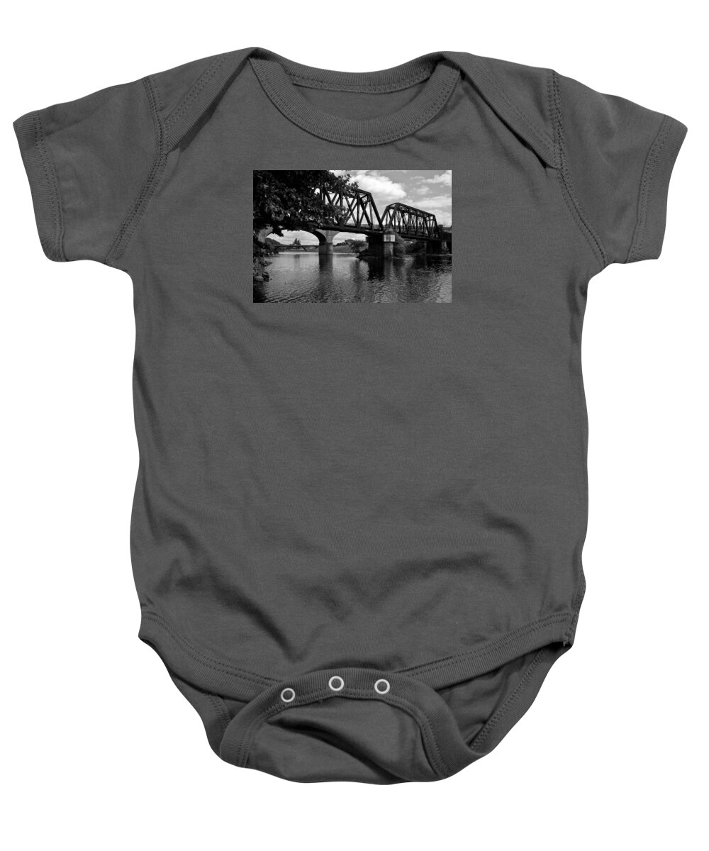Bethlehem Steel Baby Onesie featuring the photograph Steel City by Michael Dorn