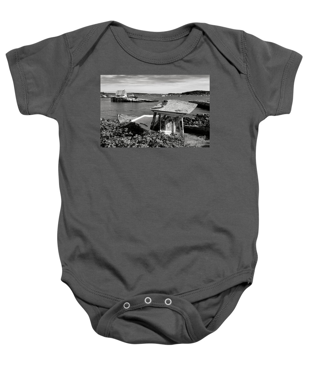 Stonington Baby Onesie featuring the photograph Stonington Memories by Olivier Le Queinec