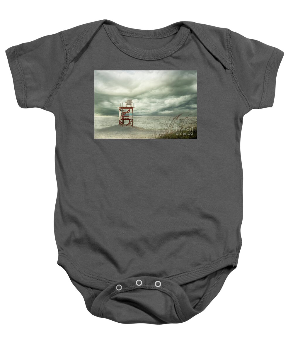 Bath Baby Onesie featuring the photograph Storm Approaching Gulf of Mexico, Florida by Liesl Walsh